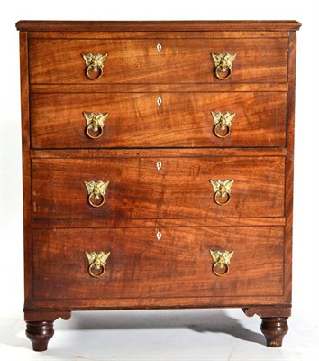 Lot 1484 - A Regency Mahogany Commode, early 19th century, with four dummy drawers and hinged lid...