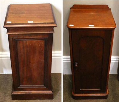 Lot 1491 - A Victorian Mahogany Bedside Cupboard, circa 1870, with arched recessed cupboard door enclosing...