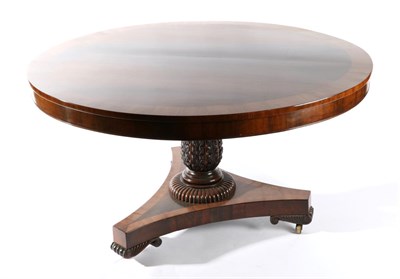 Lot 1524 - A William IV Rosewood and Crossbanded Circular Dining Table, 2nd quarter 19th century, the...