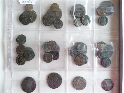 Lot 1 - Collection of Forty Roman Imperial Bronzes, including three follis of Maximianus, two...