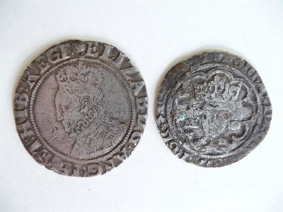 Lot 8 - Elizabeth I Shilling, 6th Issue, MM tun, lightly clipped and some obv. surface crackling...