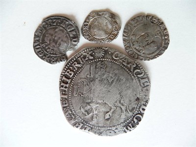 Lot 14 - Four Hammered Coins, comprising: Charles I halfcrown MM sun, horse double struck; Richard II...