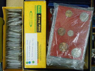 Lot 43 - Miscellaneous Coins, including: over fifty UK CuNi Crowns, USA and Canada Year Sets, 19th...