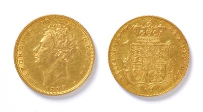 Lot 67 - George IV Sovereign 1827, scratch near King's head otherwise good edge and surfaces, complete...