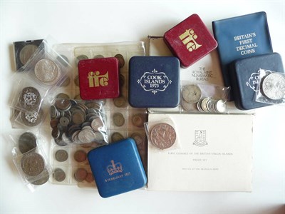 Lot 76 - Miscellaneous Coins, including: Virgin Islands - three proof sets 1973; USA - three silver...