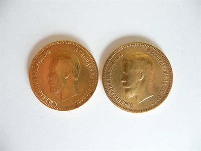 Lot 146 - Russia: Two Gold 10 Roubles, both 1900, Fine and VF