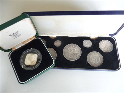 Lot 69A - Silver Set 1887JH, seven coins silver 3d to Crown, all coins from circulation, generally Fine...