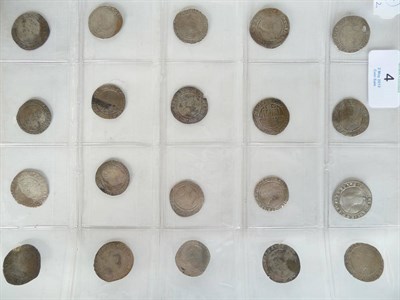 Lot 4 - Elizabeth I: 15 x Sixpences, 6 x MM: pheon (x4, one holed) coronet (x6), tun, eglantine, Greek...