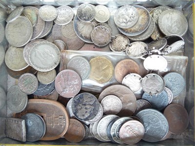 Lot 43 - 70+ Foreign Coins including 35 x silver (gross weight of silver coins 164g), 2 x incomplete '...