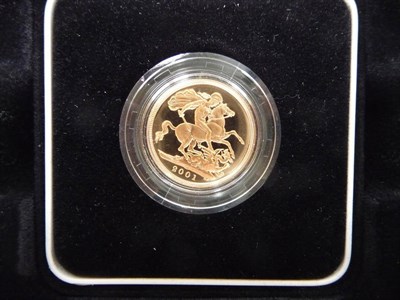 Lot 64 - Proof Sovereign 2001, with certificate, in CofI, FDC