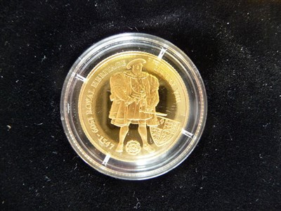 Lot 66 - Falkland Islands, Gold Proof £2 1997 in Royal Heritage series, rev. standing figure of Henry...