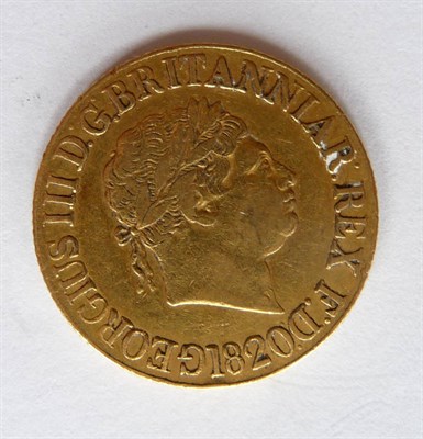 Lot 81 - George III Sovereign 1820, open 2, minor contact marks, good edge, GFine or +