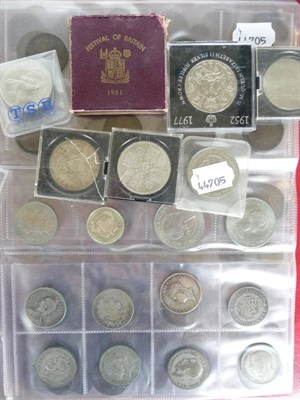 Lot 88 - An Album containing a Collection of 330+ English Silver, CuNi and Bronze Coins (farthings to...