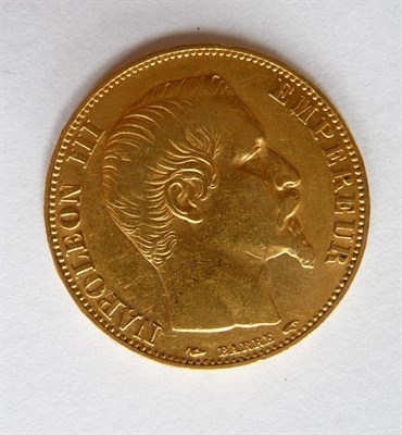 Lot 113 - France: Gold 20 Francs 1854A, 6.39g of .900 gold, Fine