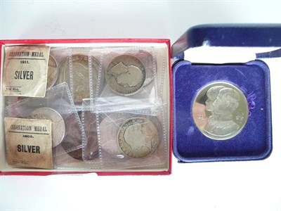 Lot 131 - 7 x Official Commemorative Silver Medalets: Diamond Jubilee 1897 by Brock, Coronation 1902 by...