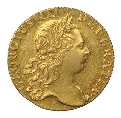 Lot 134 - George III Guinea 1765, third laureate head, trivial marks otherwise very good edge/surfaces,...