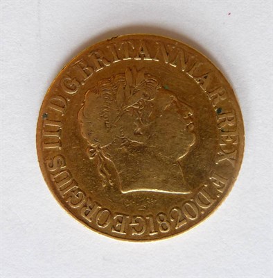 Lot 152 - George III Sovereign 1820, large date, open 2, light contact marks otherwise Fine