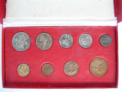 Lot 154 - Royal Mint Proof Set 1950, 9 coins halfcrown to farthing, in CofI, light toning on bronze otherwise