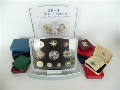 Lot 165 - A Collection of Silver Proof Coins comprising: £5 1997, crown 1980, a 2 x £2 set 1989, a...