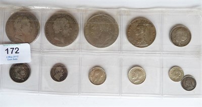 Lot 172 - 3 x Crowns: 1819 LIX, 1819 LX initials stamped on bust and 1821 S£CUNDO, Fair to VG;...