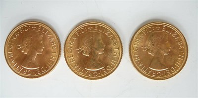 Lot 188 - 3 x Sovereigns, all 1958, EF