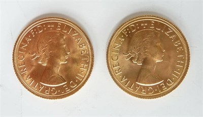 Lot 189 - 2 x Sovereigns, both 1958, EF