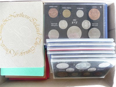 Lot 195 - 12 x Royal Mint Proof Sets: 1971 (x2), 1973 (x2), 1974 (x2), 1975 (x2) 1976(x2), 1980 and 1982...