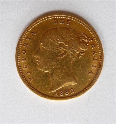 Lot 202 - Half Sovereign 1882s, minor obv. contact marks/hairlines good edge, lustre, RARE AVF/VF