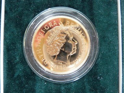 Lot 214 - Gold £5 2000, 39.98g, in Cofl, BU