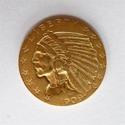 Lot 231 - USA Gold 5 Dollars 1909 'Indian Head', GVF