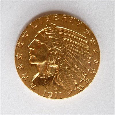 Lot 232 - USA Gold 5 Dollars 1911 'Indian Head', AEF