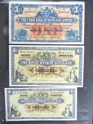 Lot 243 - A Collection of 17 x High Grade Scottish Banknotes comprising: Union Bank of Scotland £1...