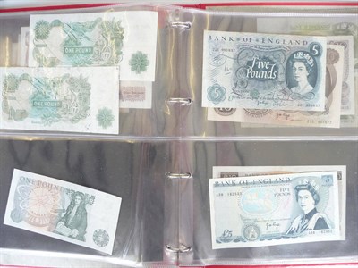 Lot 263 - An Album containing a collection of English banknotes (all Fforde, Page and Somerset) with a...