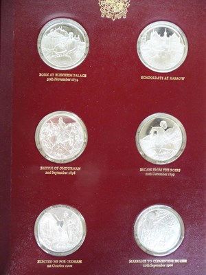 Lot 272 - Complete Set of 24 x Churchill Centenary Medals, each 25.5g sterling silver hallmarked London...