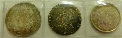 Lot 310 - George II Shilling 1727 roses and plumes, generally good edge and surfaces, lightly toned...