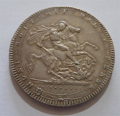 Lot 324 - Crown 1820 LX,  light contact marks, minor edge bumps, lightly toned with lustre in legends nice VF