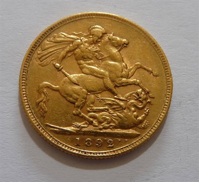 Lot 355 - Sovereign 1892 AFine/GFine