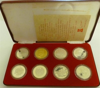 Lot 377 - A Complete Set of 7 X Sterling Silver Proof Crowns commemorating the Silver Jubilee 1977 and...