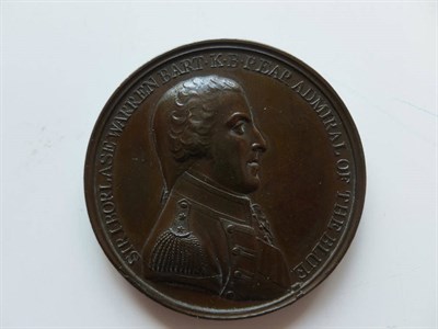 Lot 418 - Commemorative Bronze Medal 'Naval Action off Tory Island 1798'  obv. 'SIR I. BORLASE WARREN...