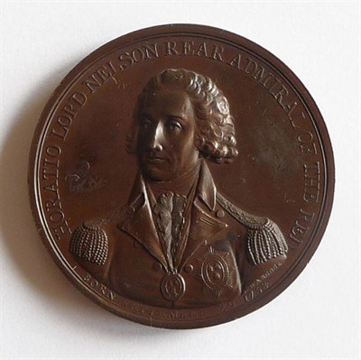 Lot 419 - Commemorative Bronze Medal 'Battle of the Nile 1798' obv. half-length uniformed bust of Nelson...