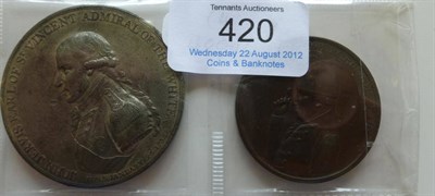 Lot 420 - Commemorative Bronze Medal: 'Death of Sir Ralph Abercrombie 1801' obv. uniformed half-length...