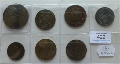 Lot 422 - 5 x Commemorative Medals: 'Carthagena Taken 1741' obv, Admiral Vernon, cannon and anchor, 'THE...