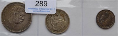 Lot 289 - Hawai Silver Dollar 1883 'Akahi Dala' obv. bust of King Kalakaua, rev. arms, contact marks...