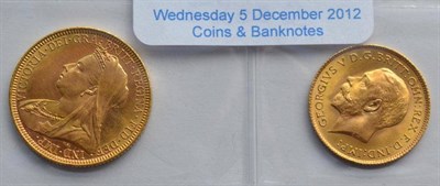 Lot 301 - Sovereign 1894M, lustrous EF/AEF & Half Sovereign 1912 AEF