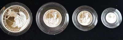 Lot 312 - 5 x Britannia 4-Coin Silver Proof Sets: 2005, 2007, 2008, 2011 & 2012, each comprising £2,...