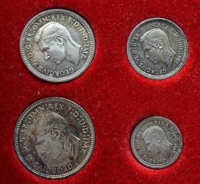 Lot 324 - George VI Maundy Set 1939, 4d, 3d, 2d & 1d, in modern case, toned AFDC