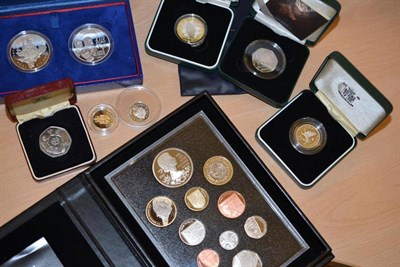 Lot 338 - Miscellaneous Lot including: 4 x silver proof £2 1997, 1999, 2001 & 2010, 3 x silver proof...