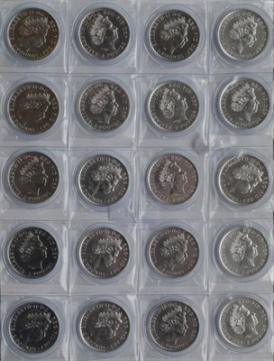 Lot 364 - 20 x 1oz Silver Britannia £2, all 2012 BU