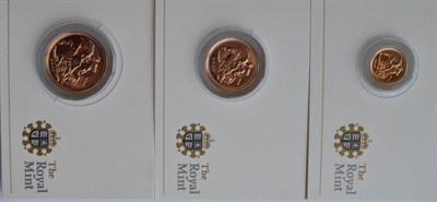 Lot 384 - Sovereign, Half Sovereign & Quarter Sovereign 2009, all bullion issue, In RM boxes, BU