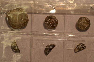 Lot 5 - Miscellaneous English Hammered Silver Coins comprising: Charles I shilling MM R in brackets(?),...